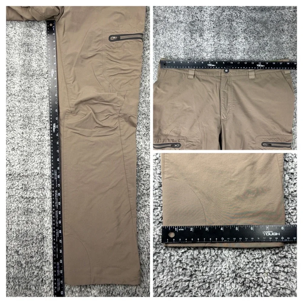 REI Men's‎ Cargo Hiking Pants 36W 32L Nylon Stretch Zip Pockets Outdoor Trail